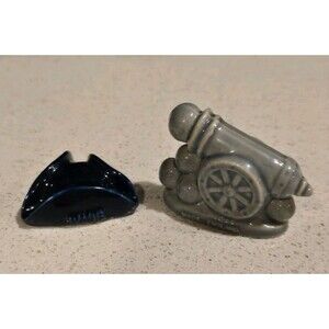 Vtg Wade Whimsies Red Rose Tea American Heritage Patriot Hat and Circus Cannon